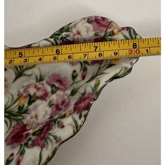 Royal Crown Avon Chintz Porcelain Dish – Crescent Shaped Made in England - Picture 6 of 6